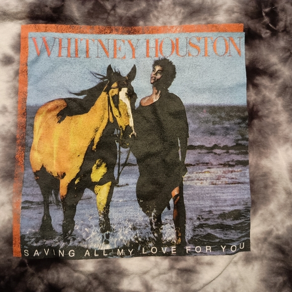 WHITNEY HOUSTON T-SHIRT - Small Acid Wash  Music Tee Shirt Pop Album R&B love - Picture 4 of 7
